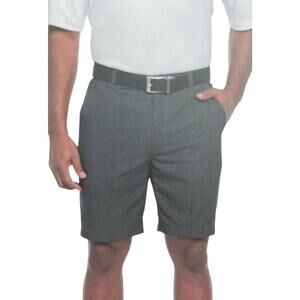 Pebble Beach Dry-Luxe Performance Classic Flat Front Grey Shorts Size 40